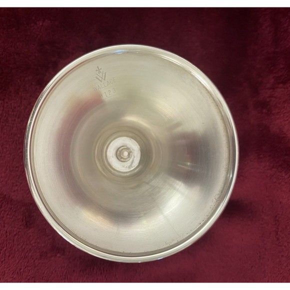 Vintage Wallace 9123 Silver Plate and Crystal Lidded Pedestal Candy Dish USA - Picture 6 of 16